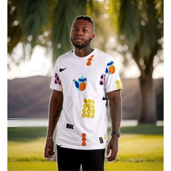 Nike A.I.R. Max 90 Smiley David Bruce Mens Sz 4XL T-Shirt White DQ1014 - Picture 1 of 7